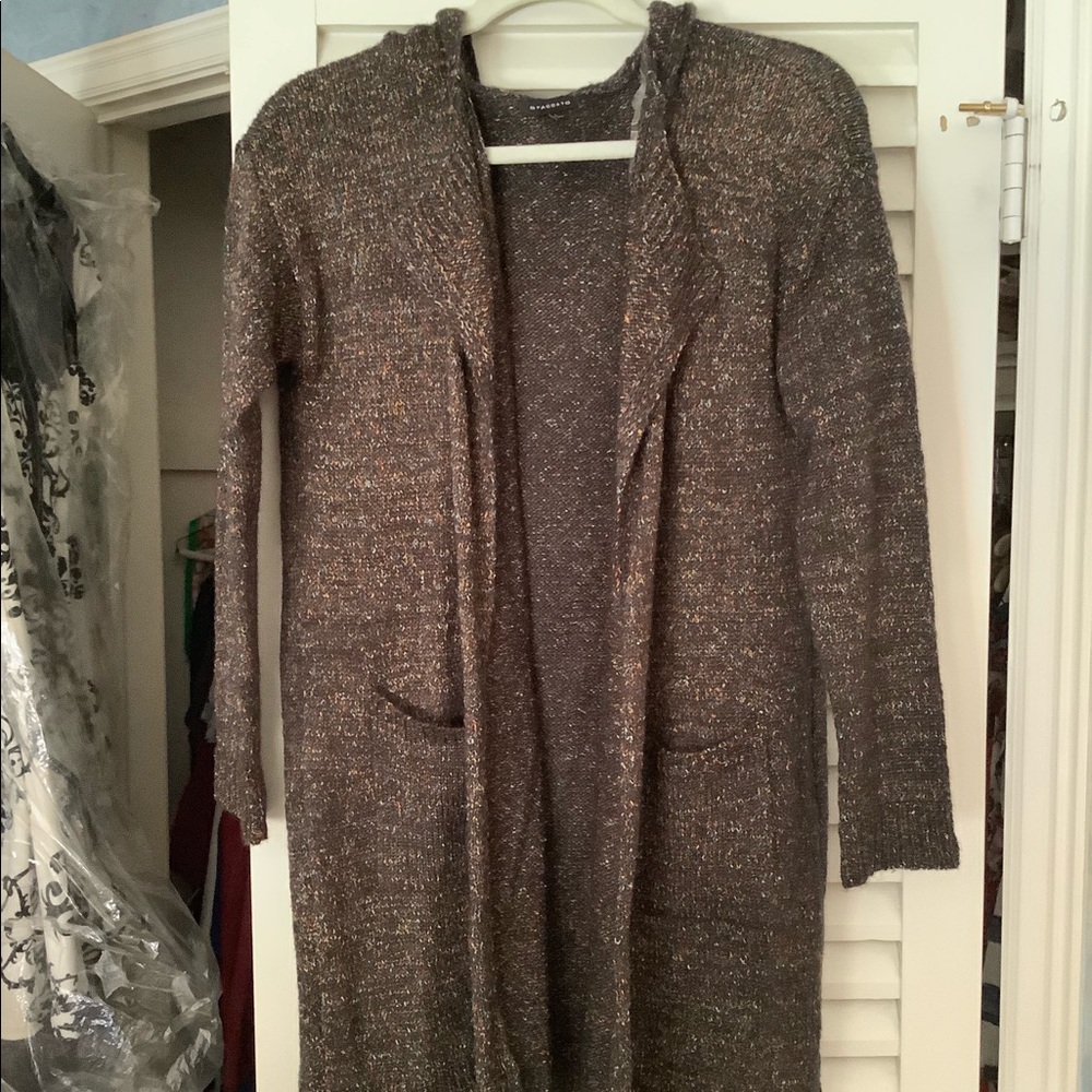 Cardigan sweater.